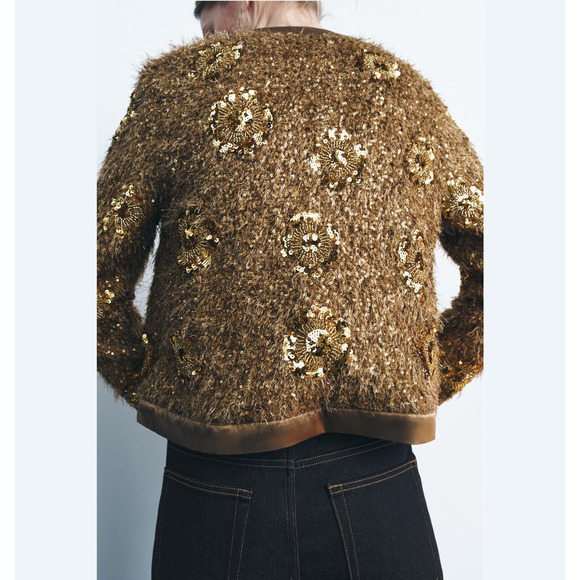 RARE!!! ZARA Sequined Cardigan NWT LAST ONE!!! - Picture 10 of 16